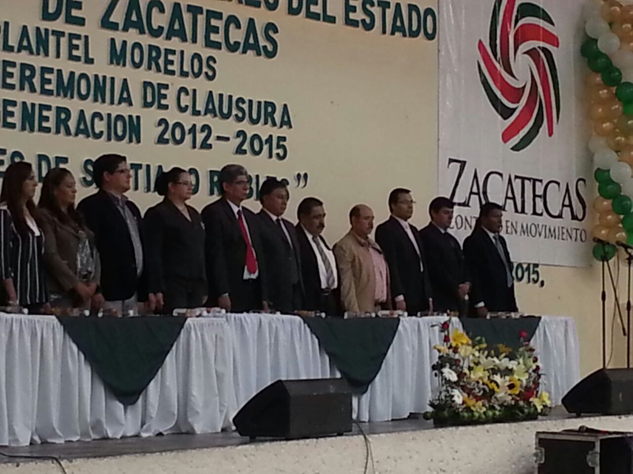 Nuestra Rectora  en Ceremonia de clausura del Colegio de Bachilleres Plantel Morelos