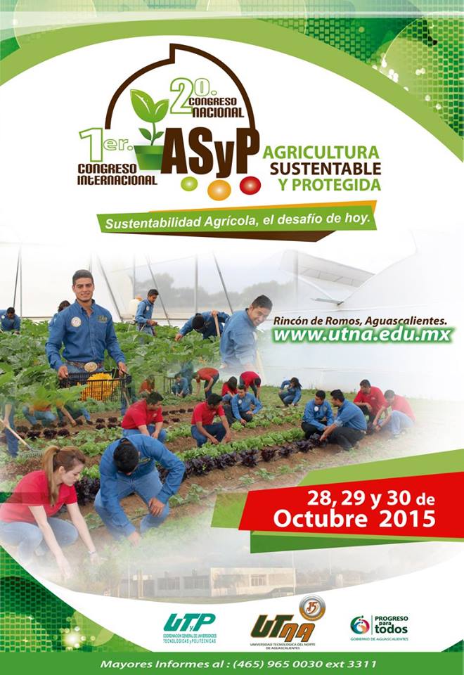 Alumnos en el 1er Congreso Internacional y 2do Nacional de Agricultura Sustentable y Protegida