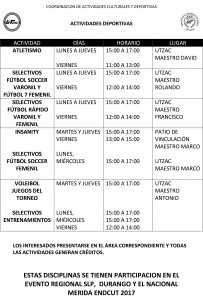 ACTIVIDADES CULTURALES Y DEPORTIVAS 2016-2 copy