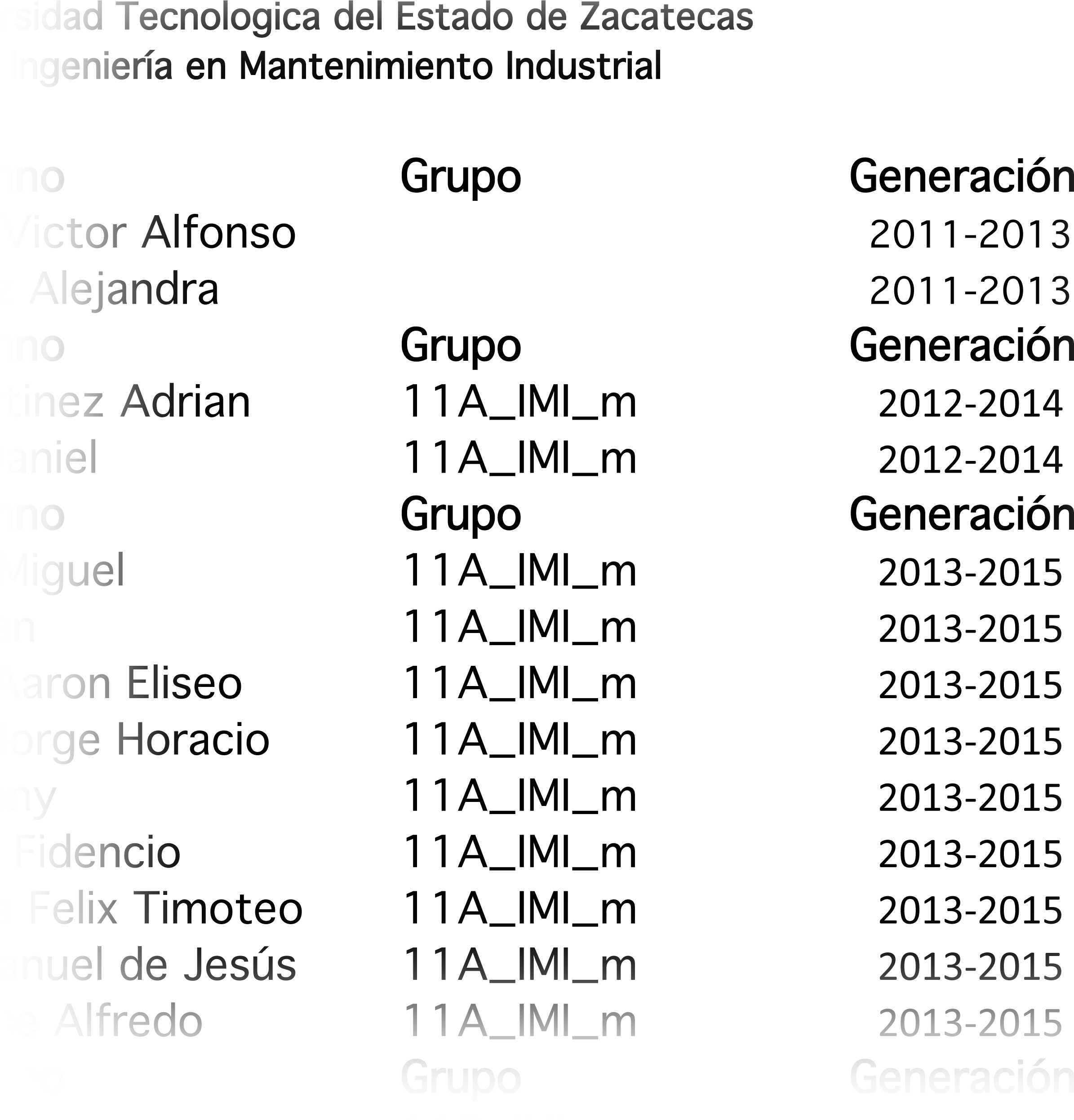 TÍTULOS listos correspondientes a la carrera de INGENIERÍA EN MINAS