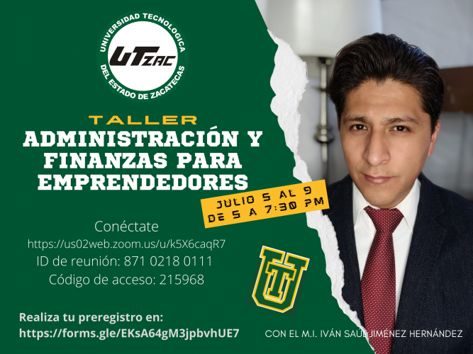 Participa en nuestro taller de emprendimiento y aprende a cuidar las finanzas de tu empresa.