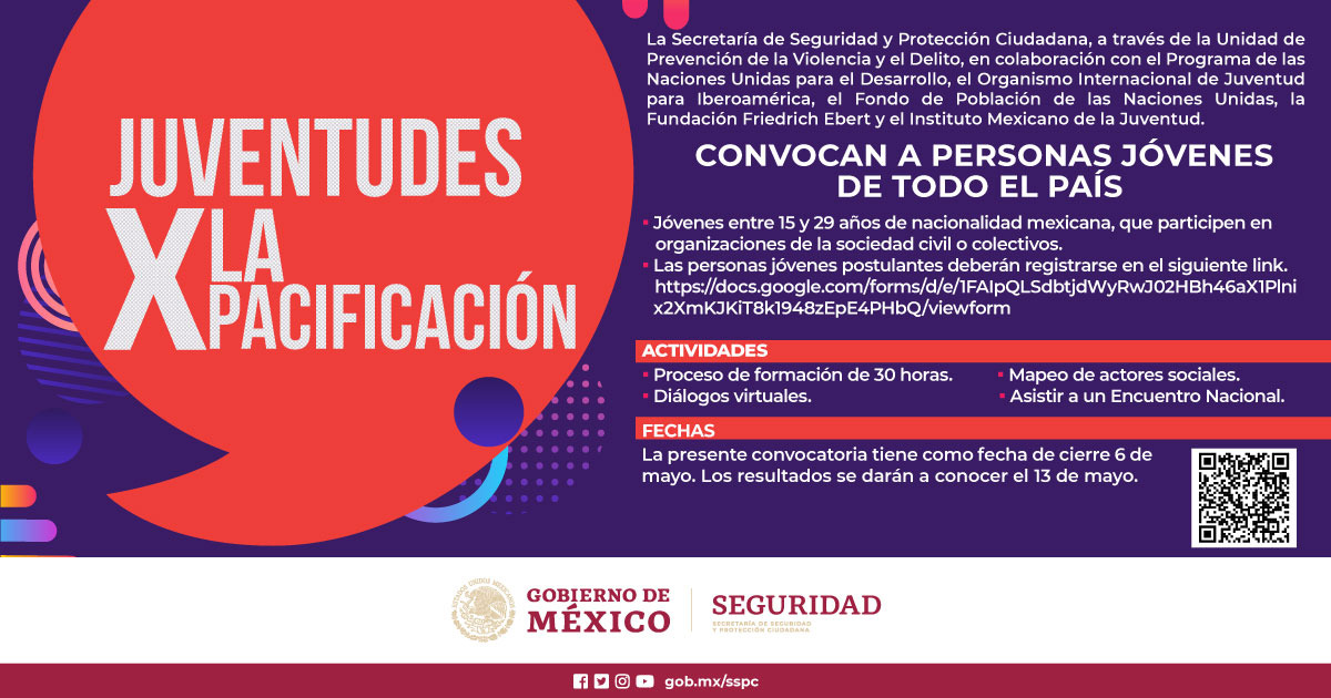 (Español) CONVOCATORIA JUVENTUDES POR LA PACIFICACIÓN 2022